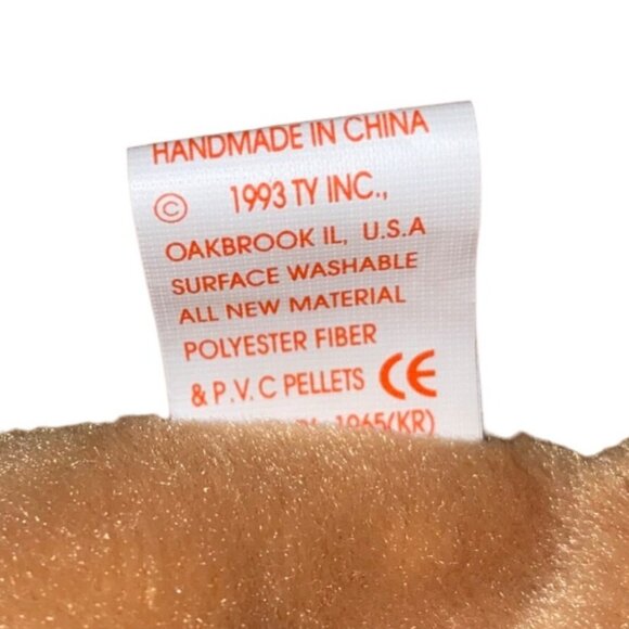 Ty Beanie Babies Bones Dog Plush Stuffed Animal Hang 4th Gen Tush 4th Gen Tag To - Picture 10 of 10